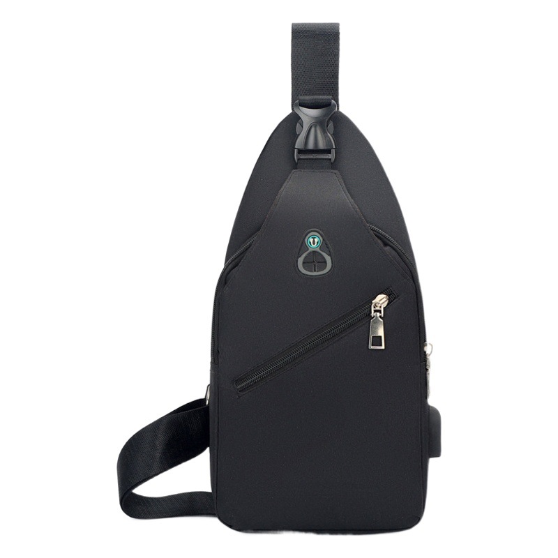 Men's Crossbody Bag Waterproof usb Charging Chest Bag Travel Riding Crossbody Bag Men's Chest Bag Casual Trendy Crossbody Bag