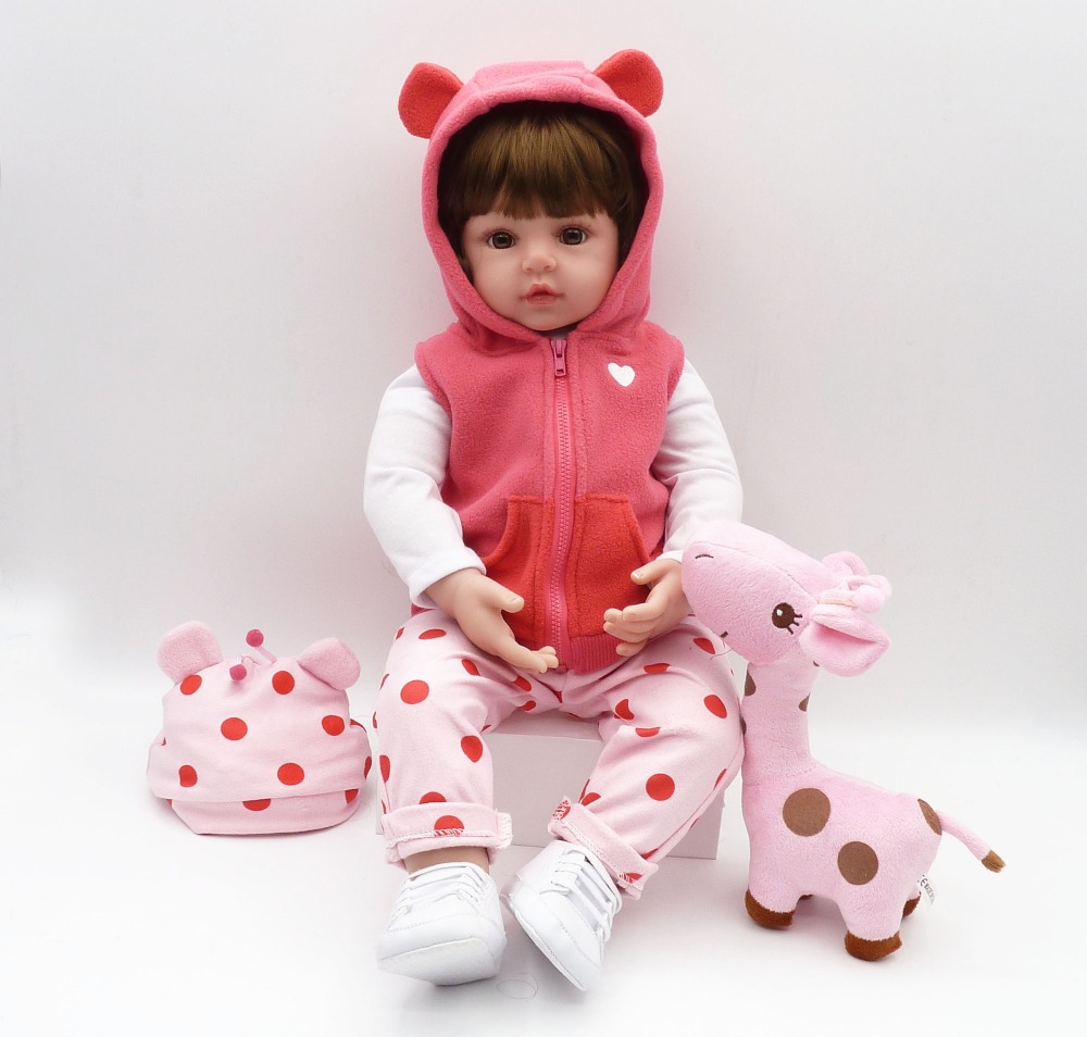 Picture of Bebe Doll Reborn Toddler 47cm Soft Silicone Reborn Baby Doll