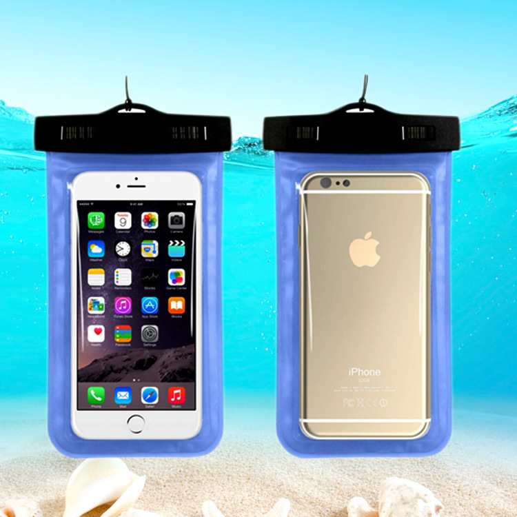 Picture of Large window smart phone waterproof bag PVC plastic clip sealing mobile phone rainproof storage bag large screen 7 inch screen Universal