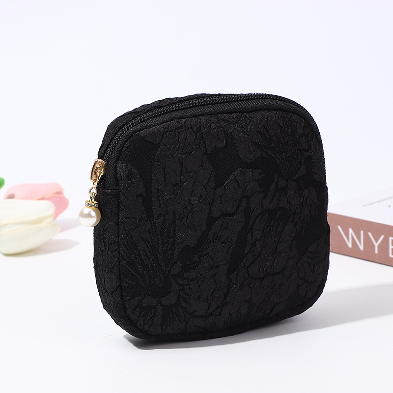 Picture of Cute Mini Canvas Cosmetic Bag for Women Commuting Portable Lipstick Coin Headphone Storage Bag Manufacturer Spot Direct Sales