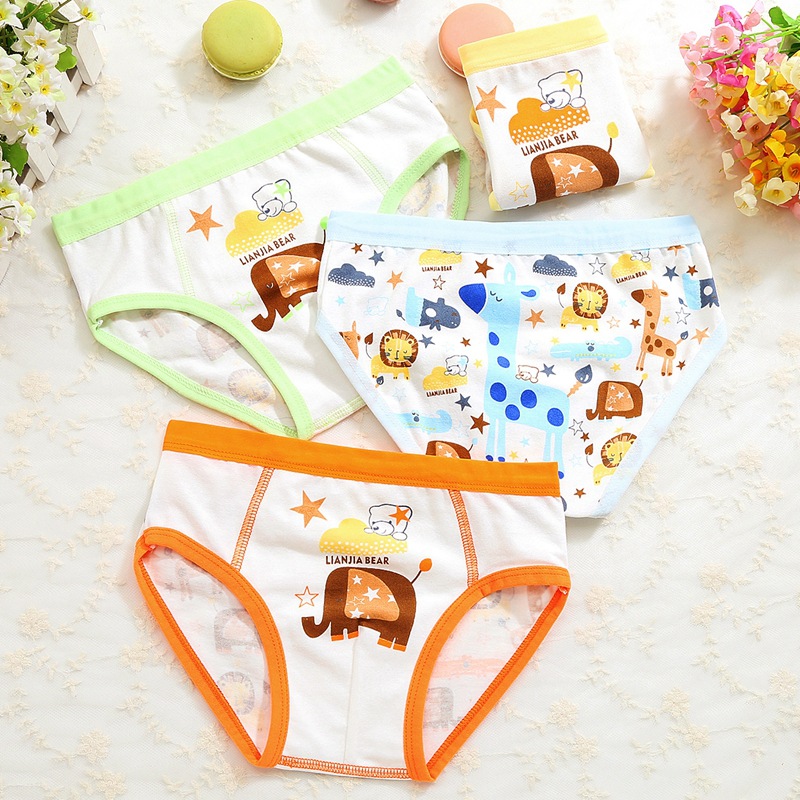 Picture of Combed 95% cotton children's underwear boys' triangle underwear children's baby shorts stall first-hand supply