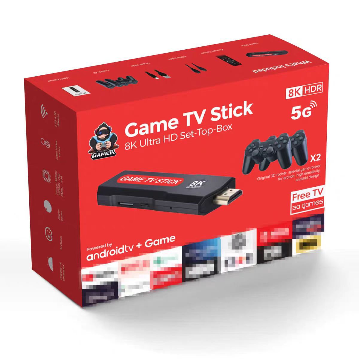 Picture of X2PLUS game console HD 4K double player game console retro classic support TV output game console handle