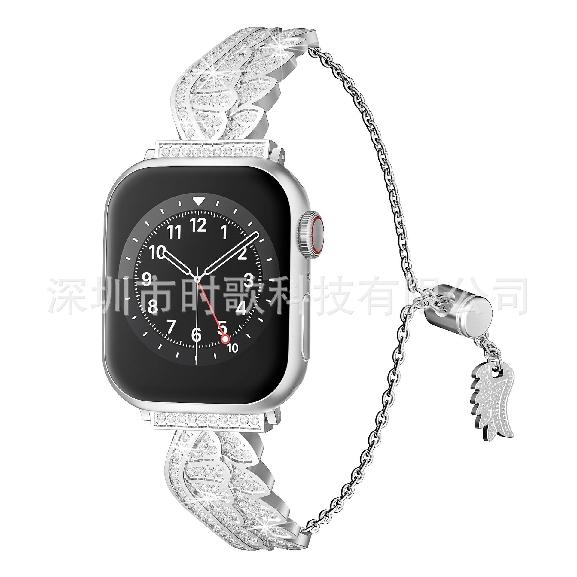 Picture of For Apple Watch Strap Wing Adjustment Chain appleiwatch910 Generation Metal Inlay Diamond Strap Wholesale