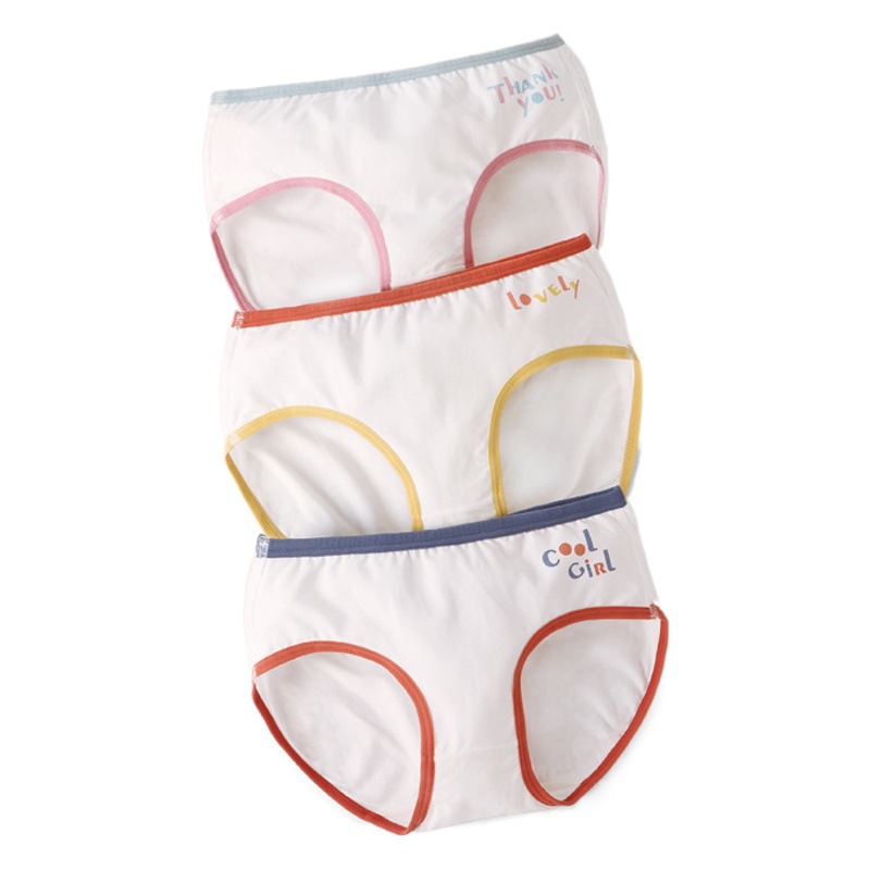 Girls' Underwear Summer Children's Antibacterial Triangle Girls Cartoon Shorts Mid-Big Kids Girls' Pure Cotton Safety Pants