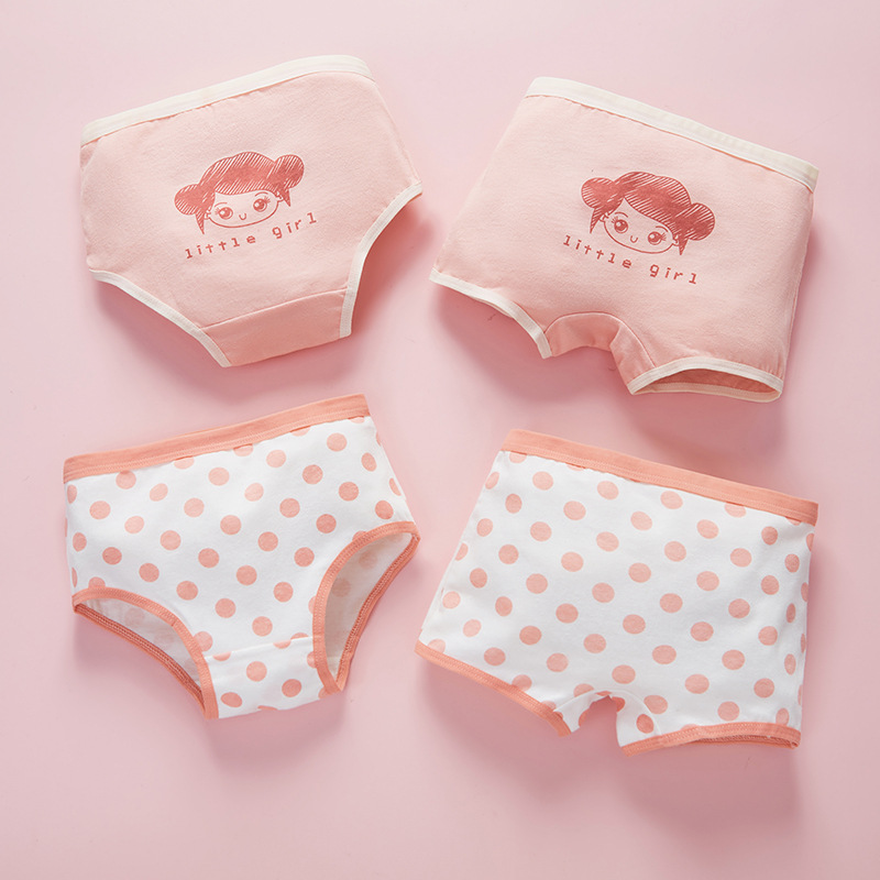 Picture of Children's underwear girls' fine shuttle cotton children's underwear boxers Primary School Baby children's underwear summer