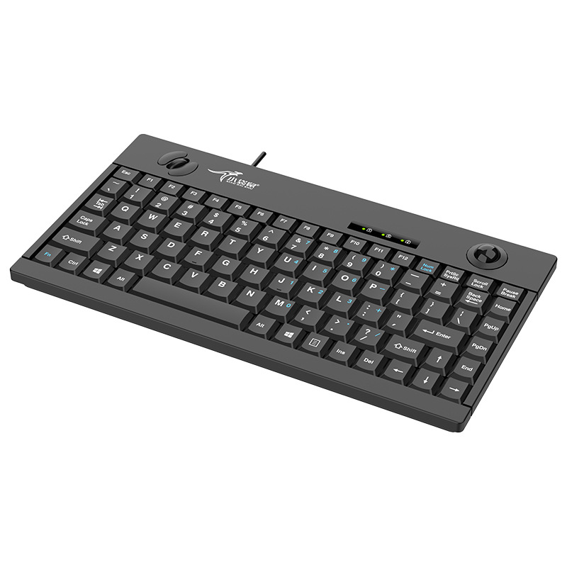 Picture of Small kangaroo DS-9829USB industrial integrated rolling track ball keyboard and mouse industrial control external keyboard and mouse suit