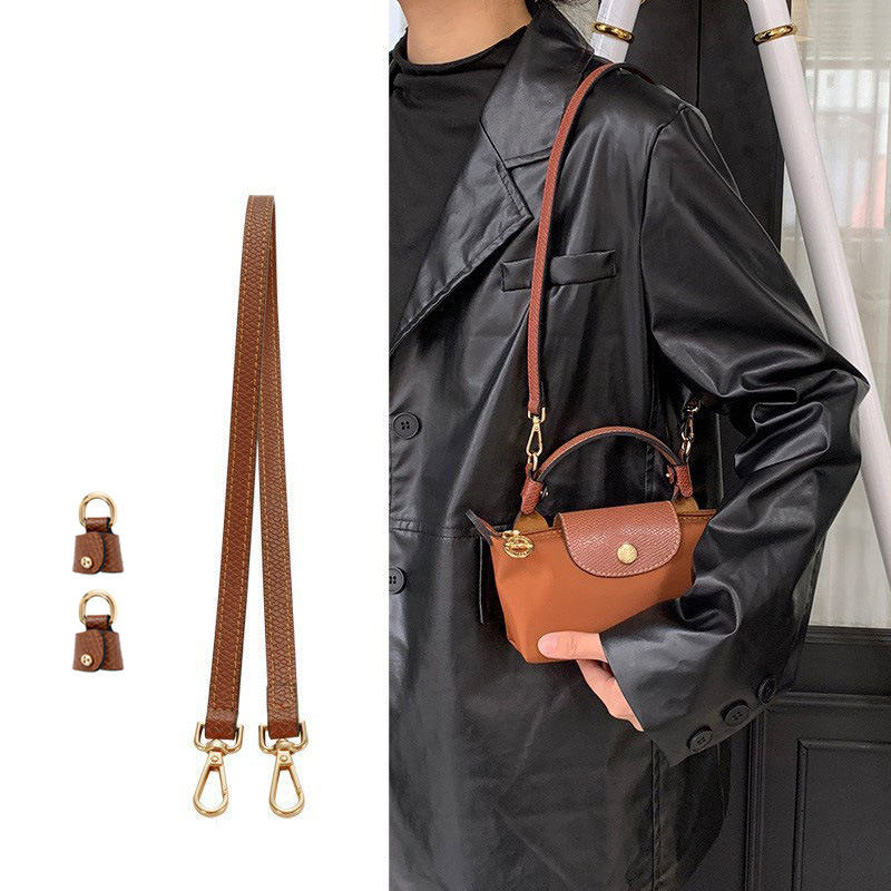 Xin Jade Carpenter Punch-Free Head Layer Cowhide Longxiang Mini Dumpling Bag Shoulder Strap Underarm Bag Transformation Shoulder Bag Strap Accessories