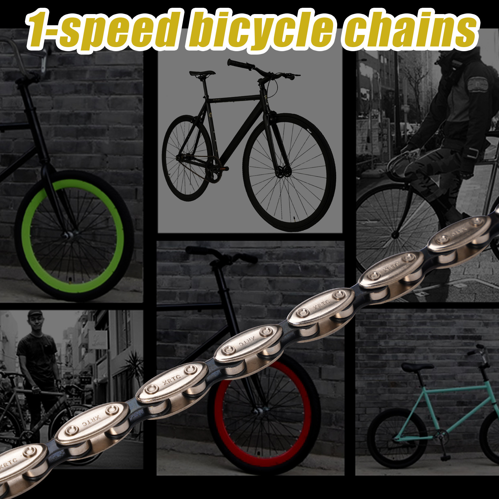 Picture of Genuine Dead Fly Olive Chain Torpedo Shell Single Speed Bicycle Lubrication Retro to Brake Chain Crankset Modification