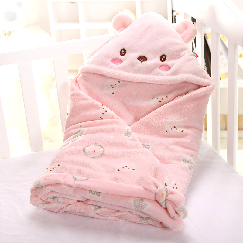 Picture of Factory for a generation of hair agent baby hugging newborn wrapped spring and autumn thin cotton swaddling towel