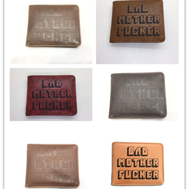 Pulp Fiction Peripheral Wallet PU Leather Embossed Men's Wallet BMF Student Personality Coin Purse Card Holder Wallet