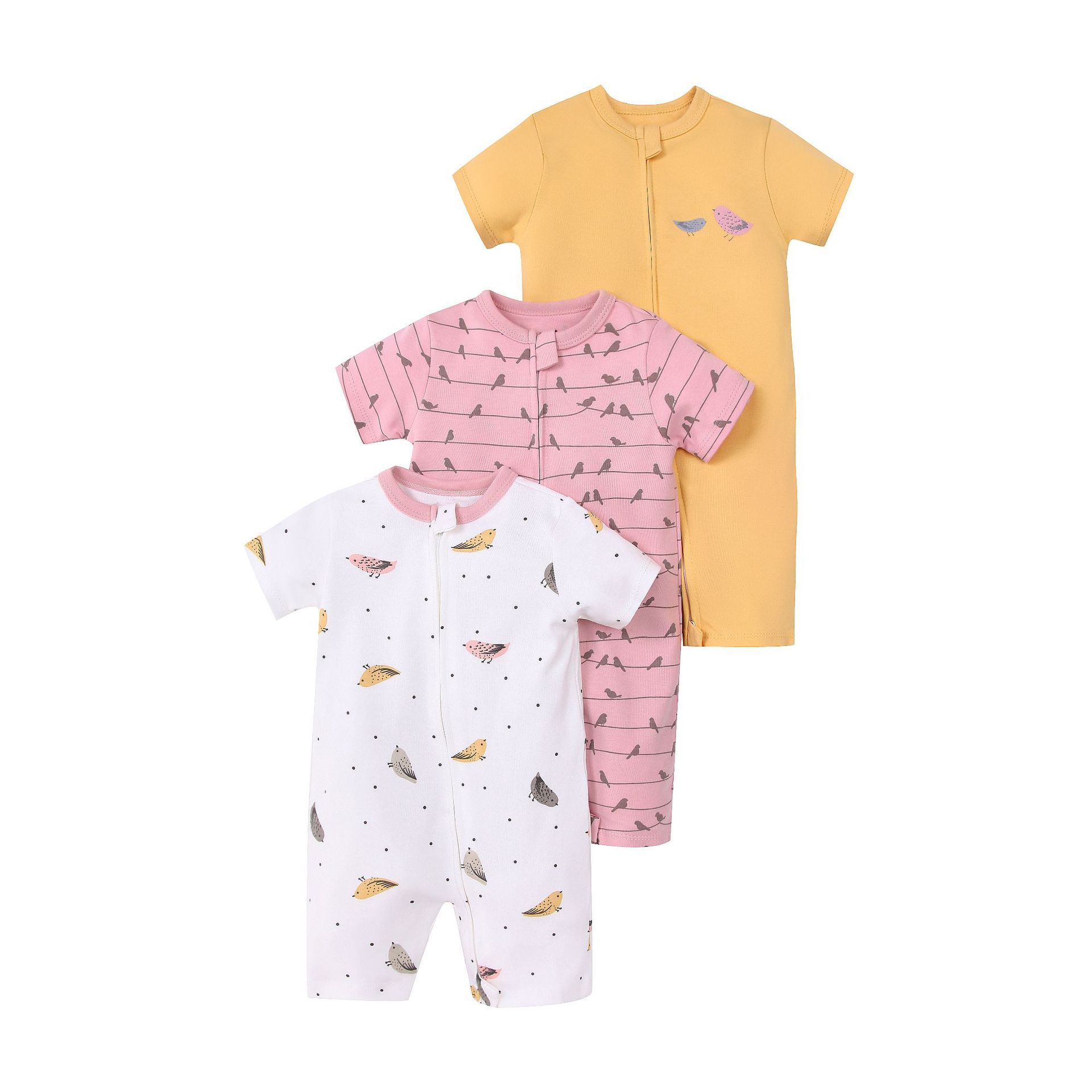 Picture of Foreign trade children's clothing summer baby jumpsuit short sleeve double zipper climbing clothing newborn baby gift box for cross-border