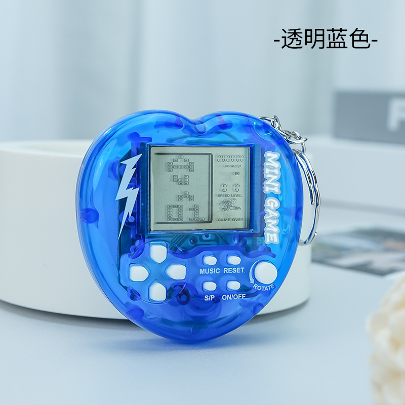 Picture of Cross-border hot-selling love children's toys palm Tetris video game machine keychain creative small pendant