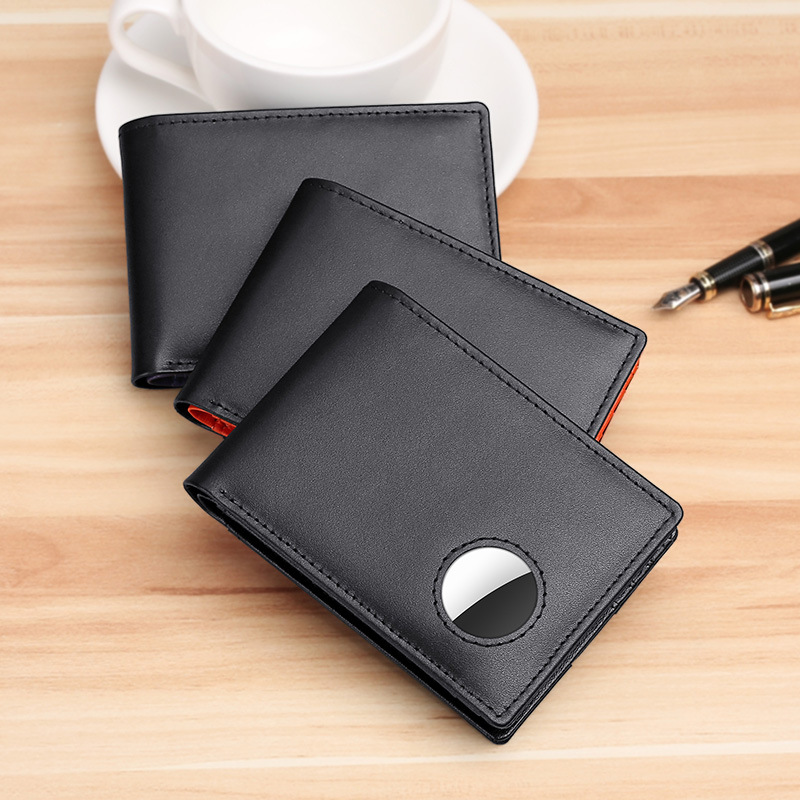 Picture of Amazon popular airtag wallet men's genuine leather tracker wallet RFID anti-theft brush cowhide card holder