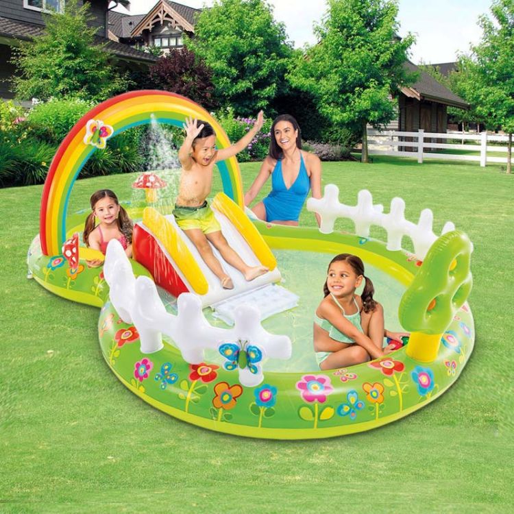 Picture of Intex Inflatable Kidsren's Slide Paddling Pool Outdoor Swimming Pool Slide Water Spray Indoor Pvc Wholesale Dropshipping