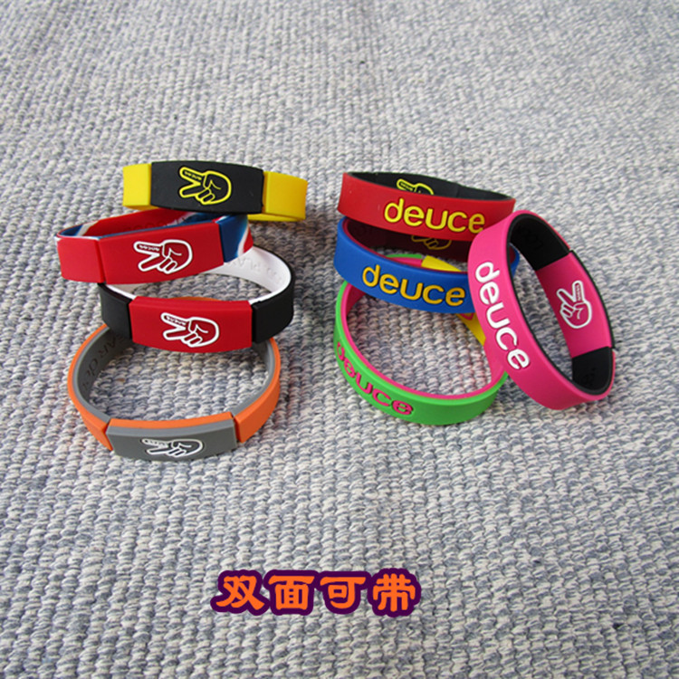 Picture of Basketball sports tide Deuce brand scissor commemorative star silicone bracelet Sports wristband Owen