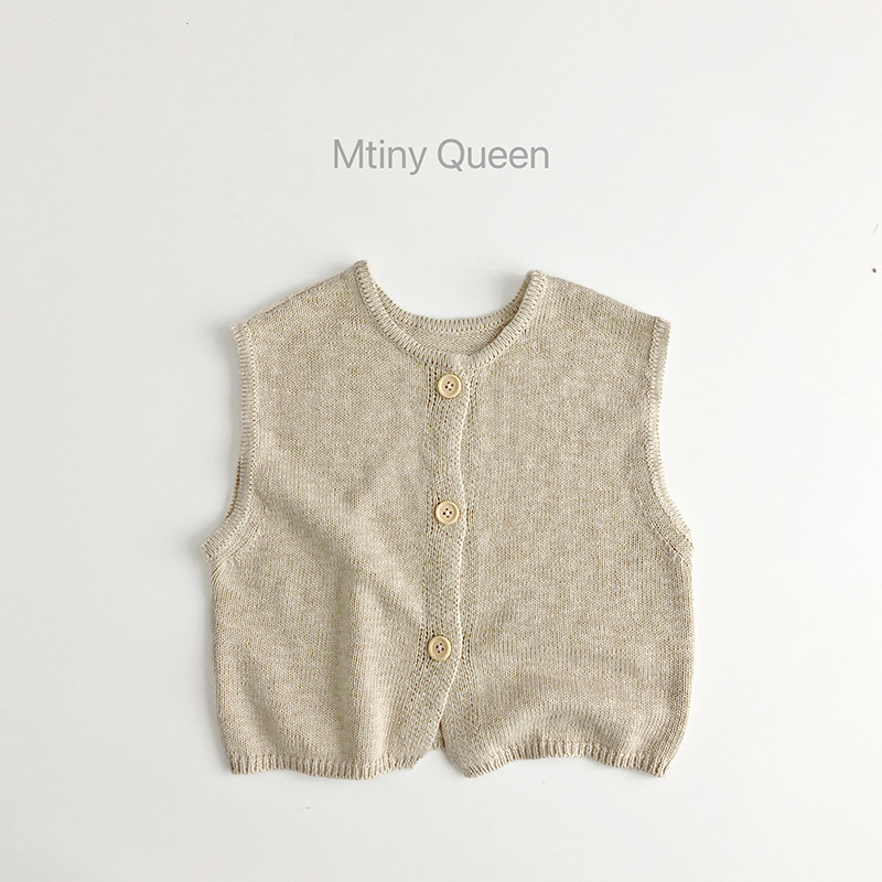 Picture of Children's Wear Children's Vest Spring and Autumn Trendy Sweater Cardigan for Boys and Girls Korean-style 3-year-old Baby Knitted All-match Waistcoat