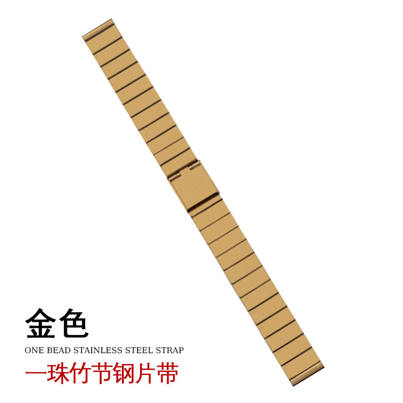 Picture of Suitable for Apple iwatch strap small waist one bead bamboo strap single buckle applewatch watch steel belt