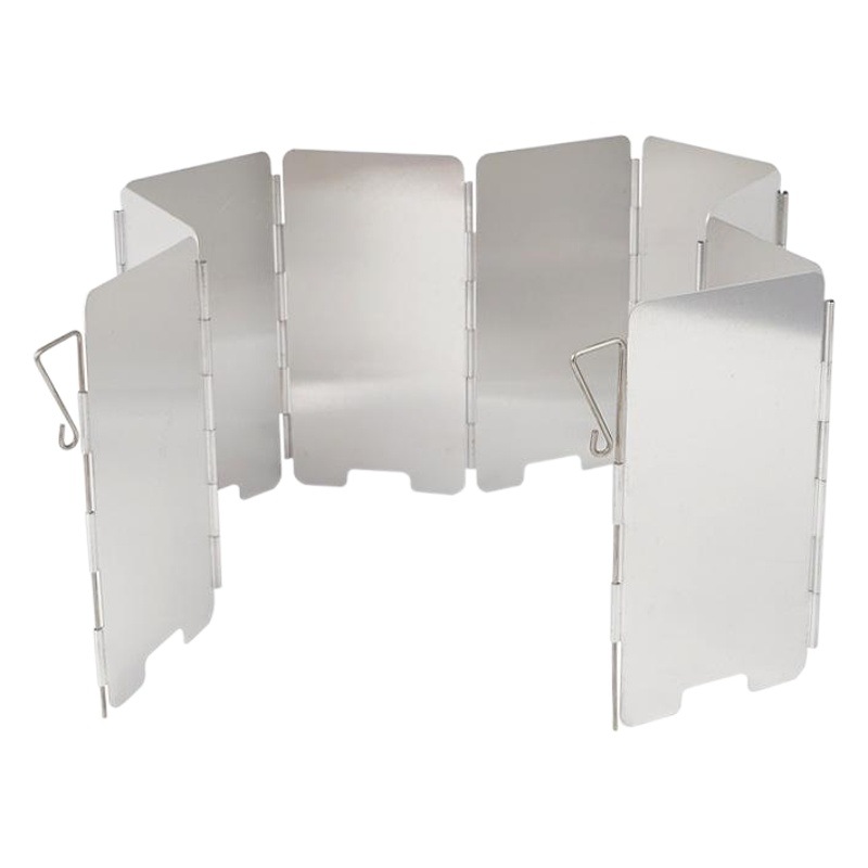 Outdoor Aluminum Alloy Windshield Hob Stove Windshield Folding Portable 9 Pieces Mini Picnic Camping Equipment
