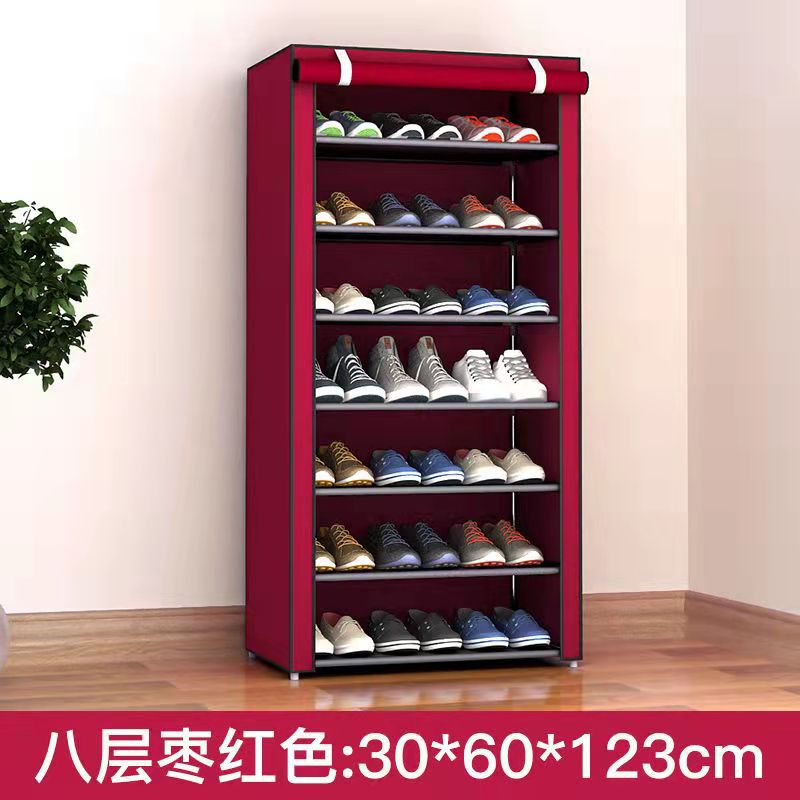 Picture of Simple Shoe Rack Multi-layer Steel Pipe Assembly Dustproof Shoe Cabinet Student Dormitory Home Storage Cabinet Economical Shoe Cabinet Shoe Rack