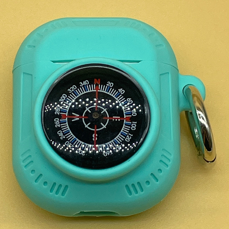Picture of Suitable for Apple Airpods 1/2 silicone protective case with compass style protective case thick creative earphone case