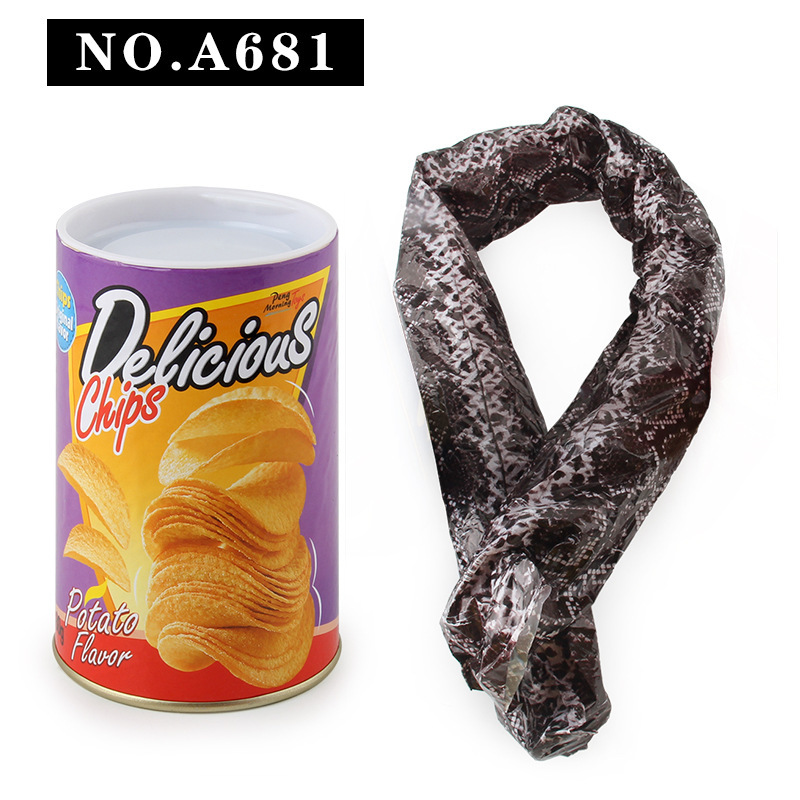 Picture of Potato chips bouncing snake April Fool's Day gift spoof startled potato chips snake toy funny gift toy simulation snake