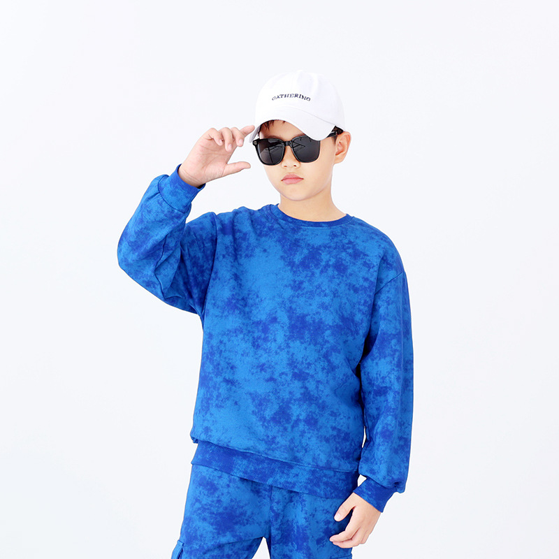 Picture of Children's Clothing Spring and Autum Korean Style New Boys' Long-Sleeved Sweatshirts Medium and Large Kidsren's Terry Pure Color Bottoming Shirts Kidsren's Sweatshirts