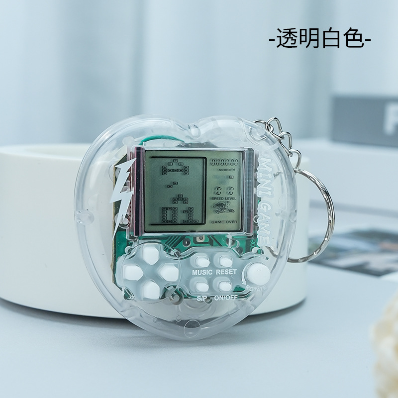 Picture of Cross-border hot-selling love children's toys palm Tetris video game machine keychain creative small pendant
