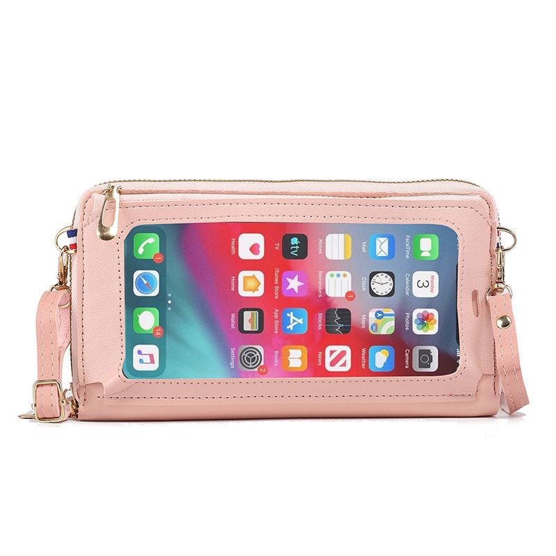 Picture of Mobile Phone Bag Women's 2024 New Touchable Screen Simple Student-Packed Mobile Phone Zipper Korean Mini Crossbody Bag Coin Purse
