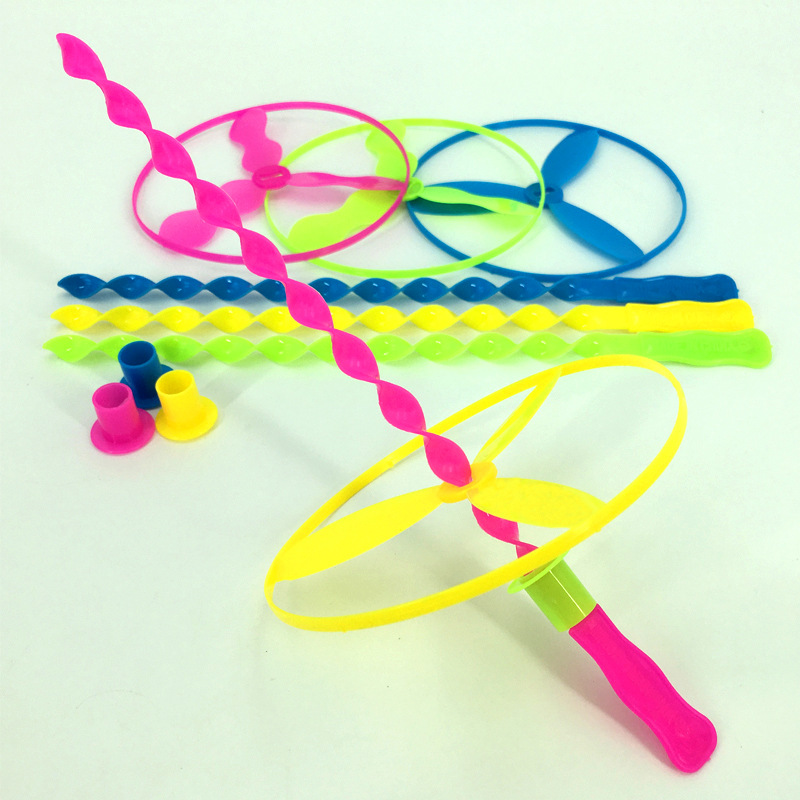 Picture of Hand-Pushed Ufo 13cm Medium Flying Fairy Educational Children's Toy Plastic Bamboo Dragonfly Street Stall Hot Sale Play