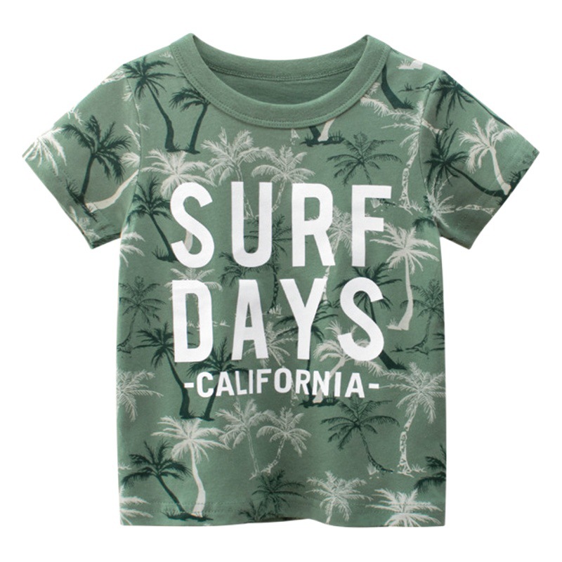 Korean Style Kidsren's Clothing Wholesale 2025 Summer New Boys' Short-Sleeved T-Shirts Kidsren's Clothing Baby Tops Dropshipping