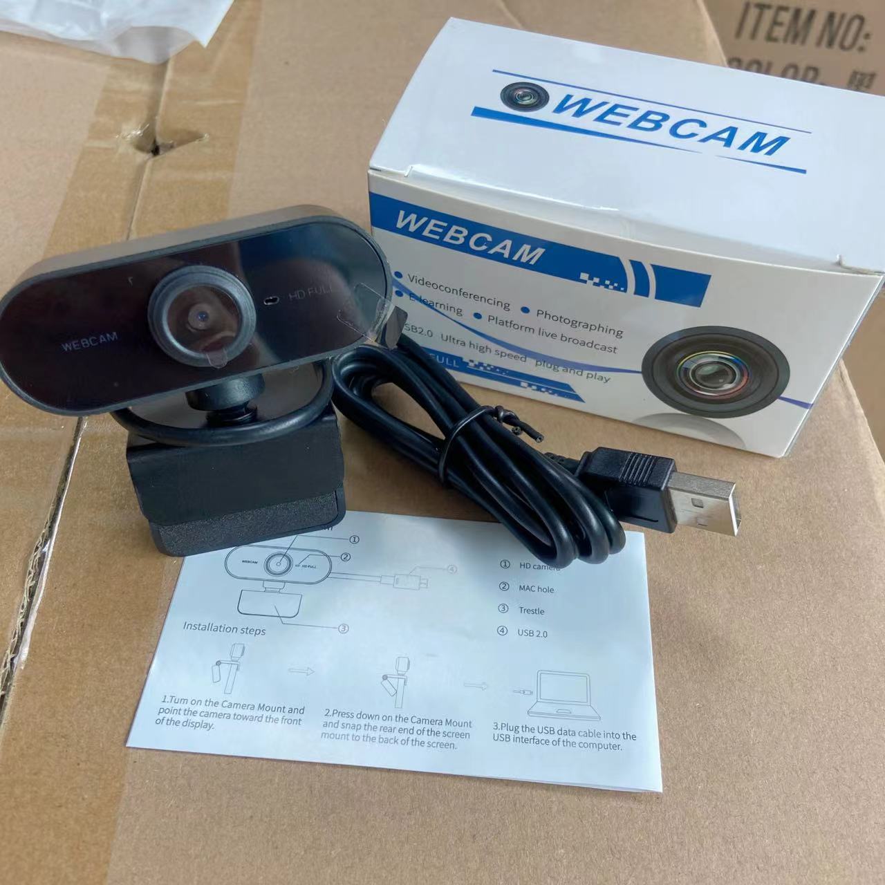 Picture of USB computer camera 1080P HD built-in microphone 720P web conference camera webcam drive-free