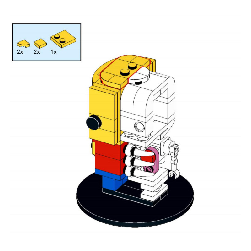 Picture of MOC Building Block Toy Compatible with Lego Square Head Assembled Gift Undo Half-Planing Skull Little Man