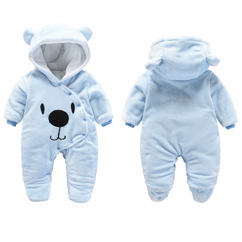 Picture of Baby's jumpsuit short-sleeved autumn and winter clothes winter thickened baby's climbing suit for boys and girls