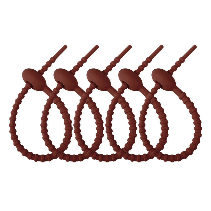 Picture of 180mm color silicone cable tie jewelry pendant stationery multifunctional lanyard data cable storage finishing winder