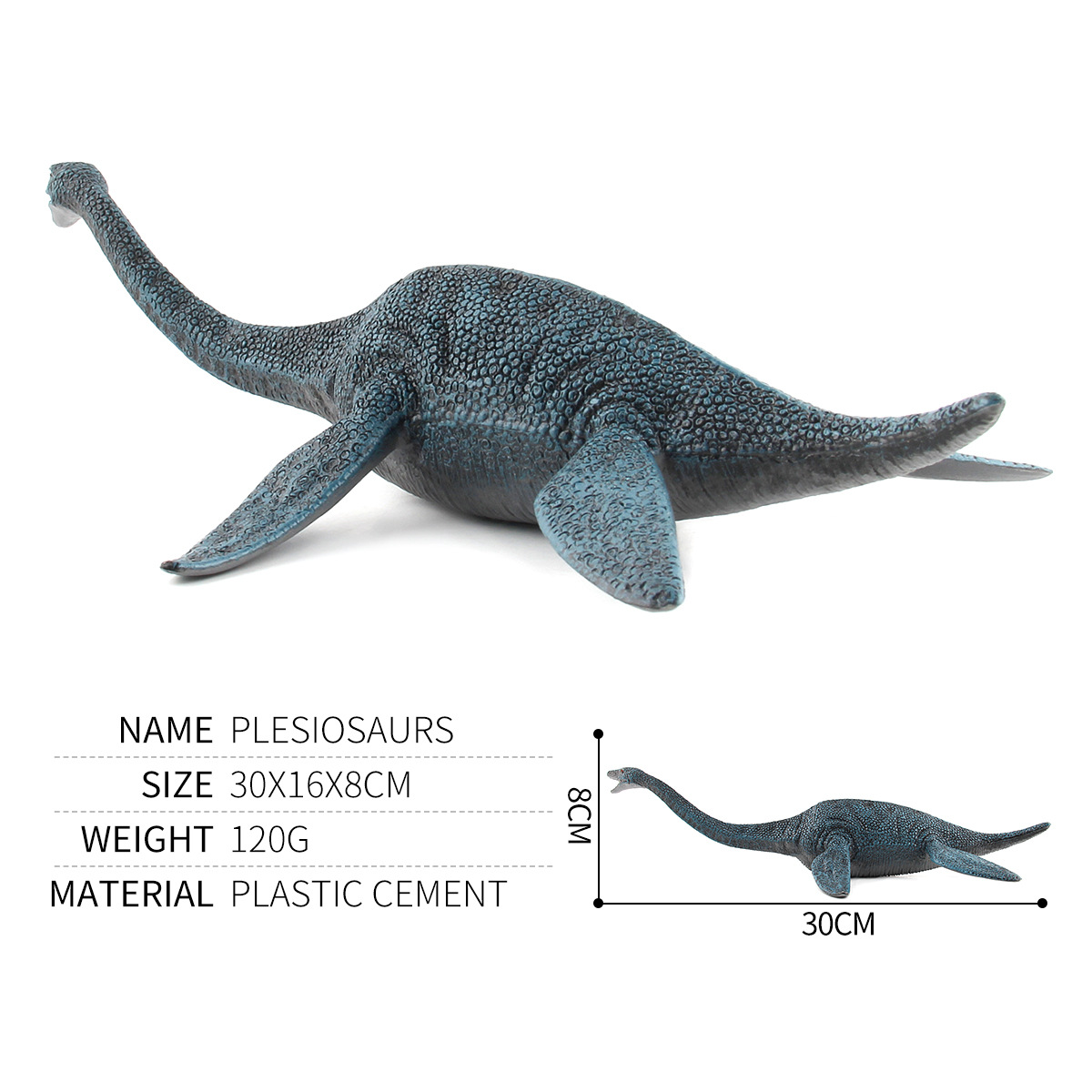 Picture of Foreign trade English plesiosaur plastic doll ornaments simulation dinosaur hand model toy
