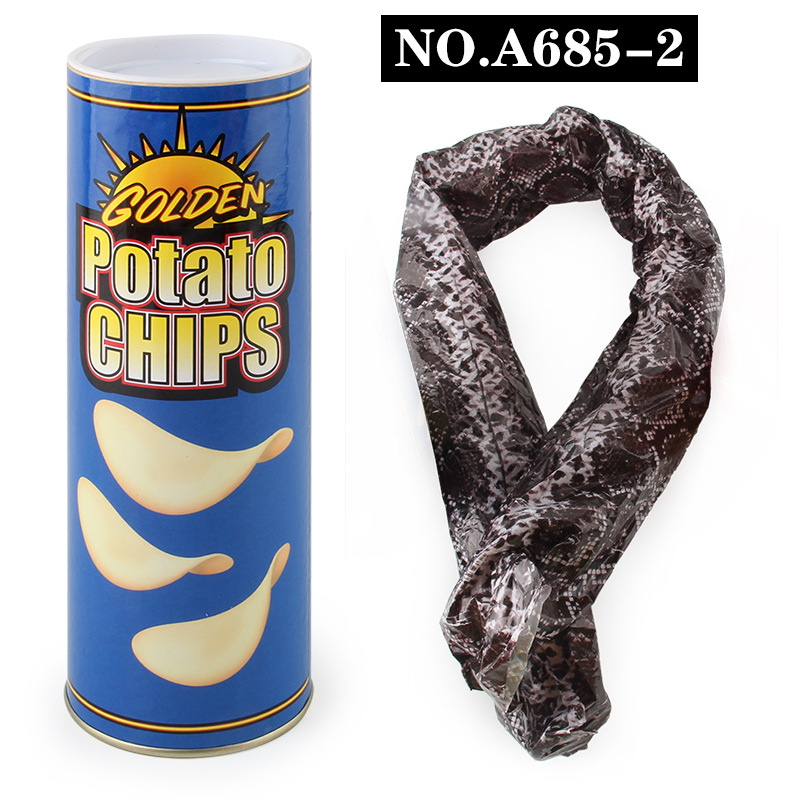 Picture of Potato chips bouncing snake whole person spoof startled potato chips snake toy creative gift funny toy simulation snake model