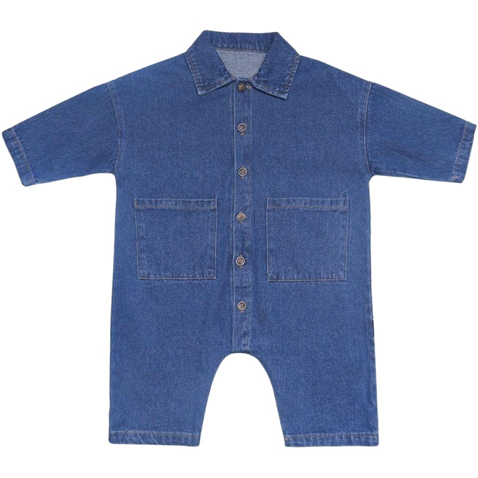 Baby and Toddler's Denim Jumpsuit Spring and Autumn Long-sleeved Workwear Cowboy Clothes Baby Climbing Clothes Boys' and Girls' Cowboy Fashion