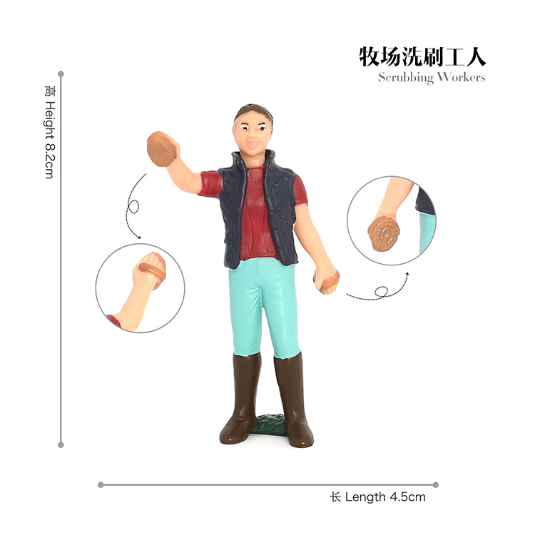 Picture of Cross-border Simulation Plant Doll Model Scene Ornaments DIY Farm House Workers Fence Stone Model Toys