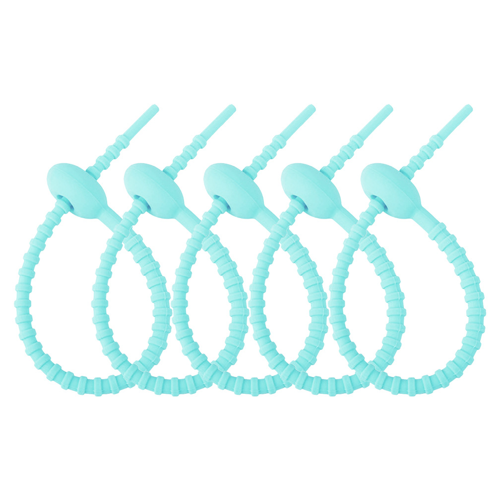 Picture of 180mm color silicone cable tie jewelry pendant stationery multifunctional lanyard data cable storage finishing winder