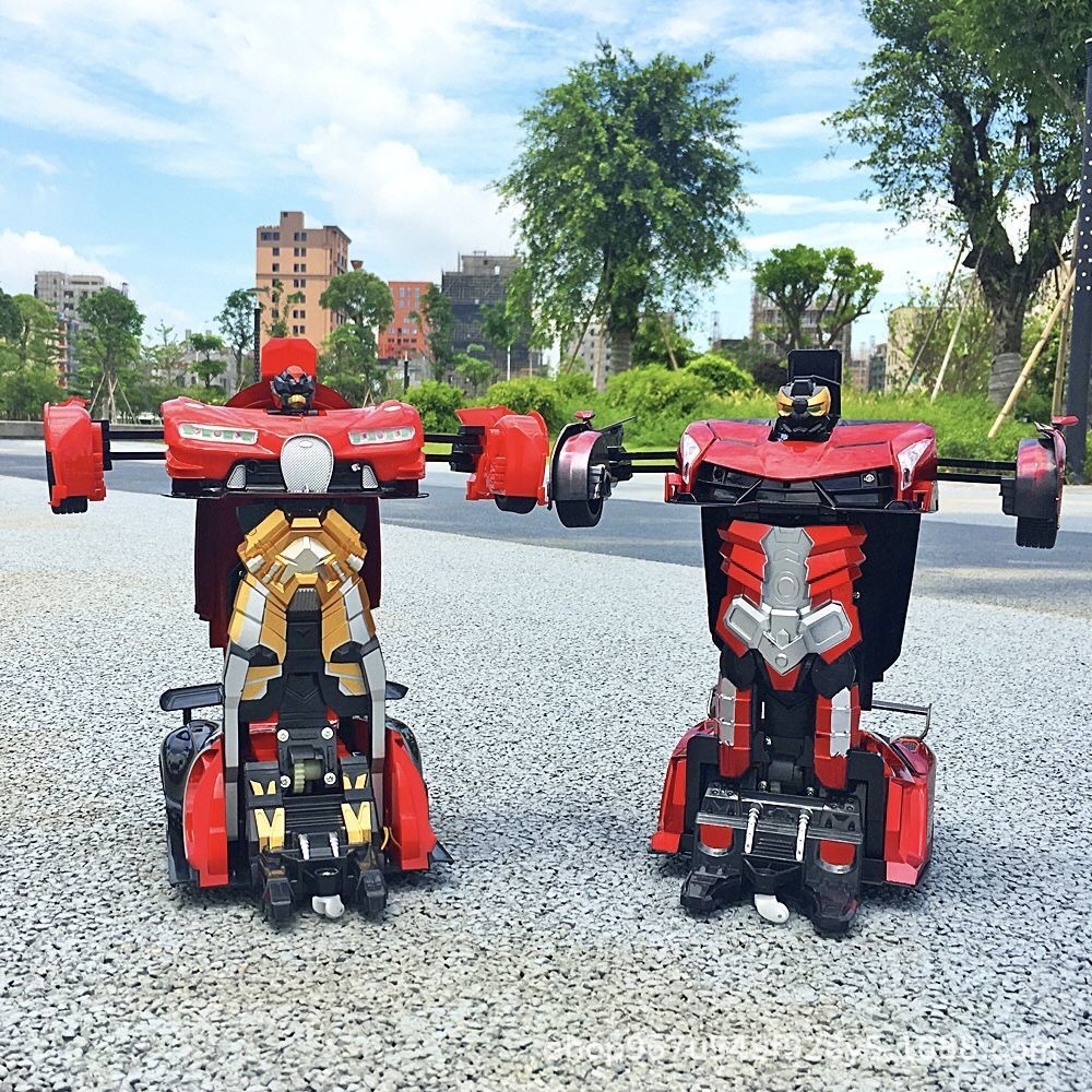 Picture of Gesture sensing one-key deformation remote control car charger electric car robot King Kong racing children's toy car generation