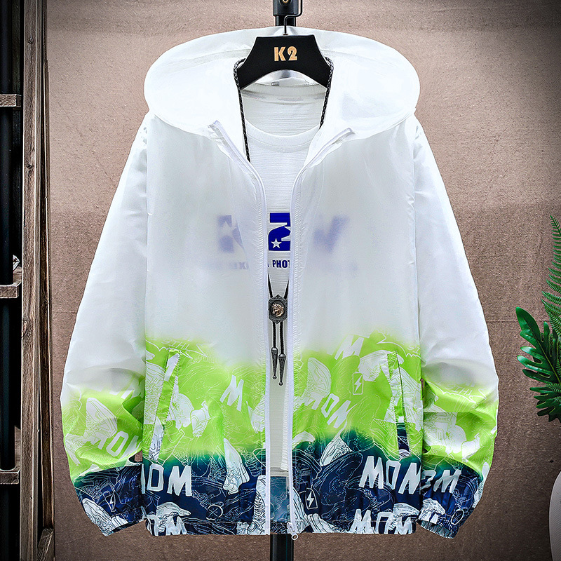 Picture of New summer sun protection clothing men's lightweight breathable hooded gradient skin clothing Outdoor Fishing Couple sun protection clothing women