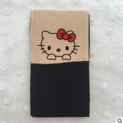 Picture of Girls Pantyhose Girls Pantyhose Velvet Stitching Anti-hook Silk Cartoon Student Baby White Children Dance Socks