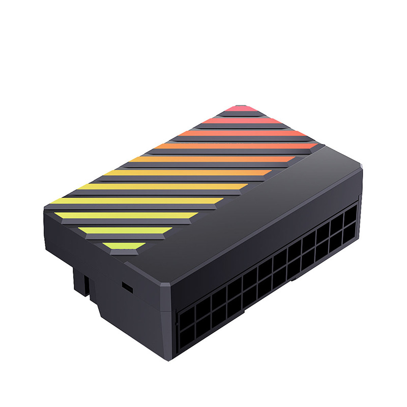 Picture of Motherboard ATX power supply 24P to 90 degree turn adapter 24PIN right angle adapter routing artifact connector
