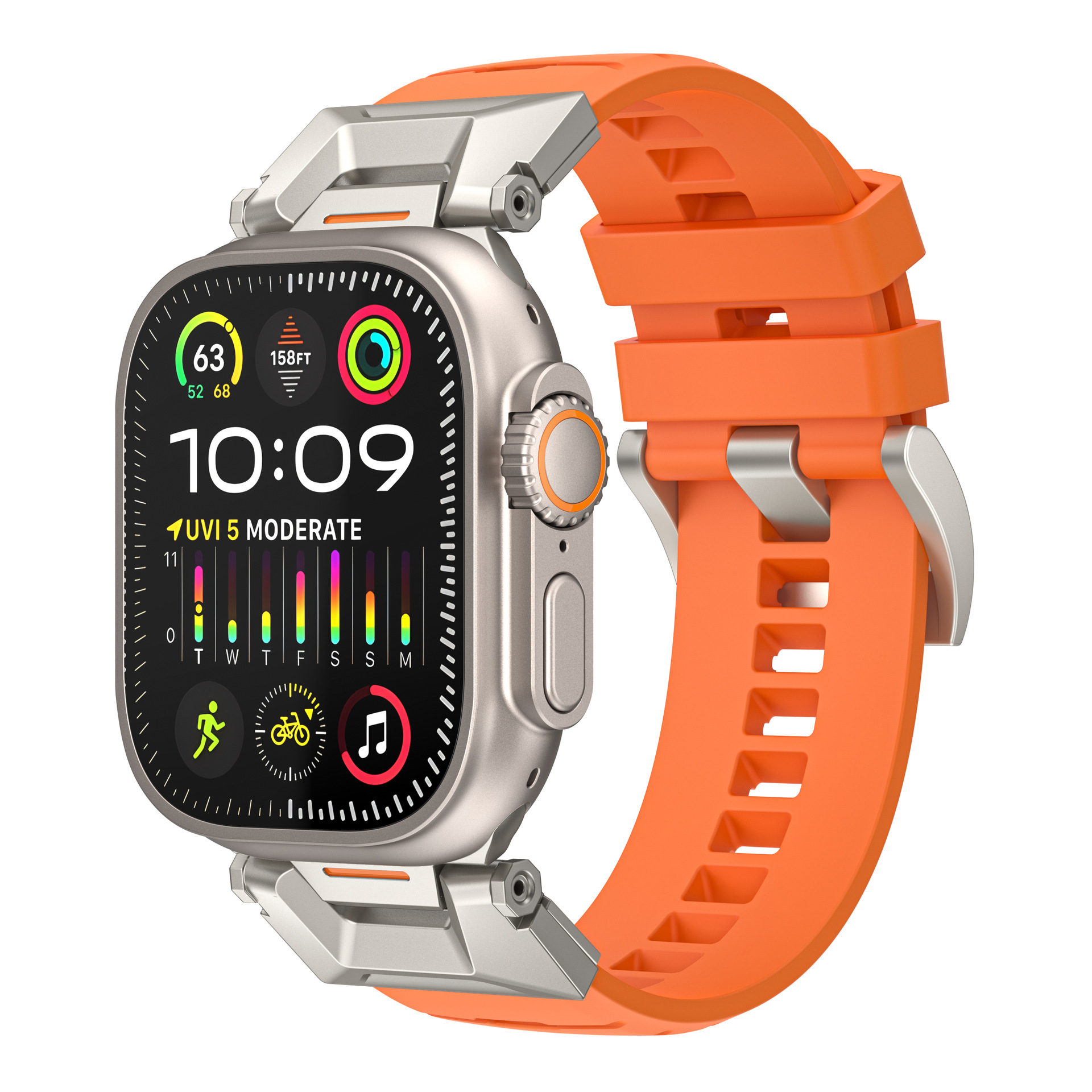 Picture of For Apple Watch S10 Strap Functional Fluororubber appleiwatch9876Ultra2 Watch Strap Wholesale