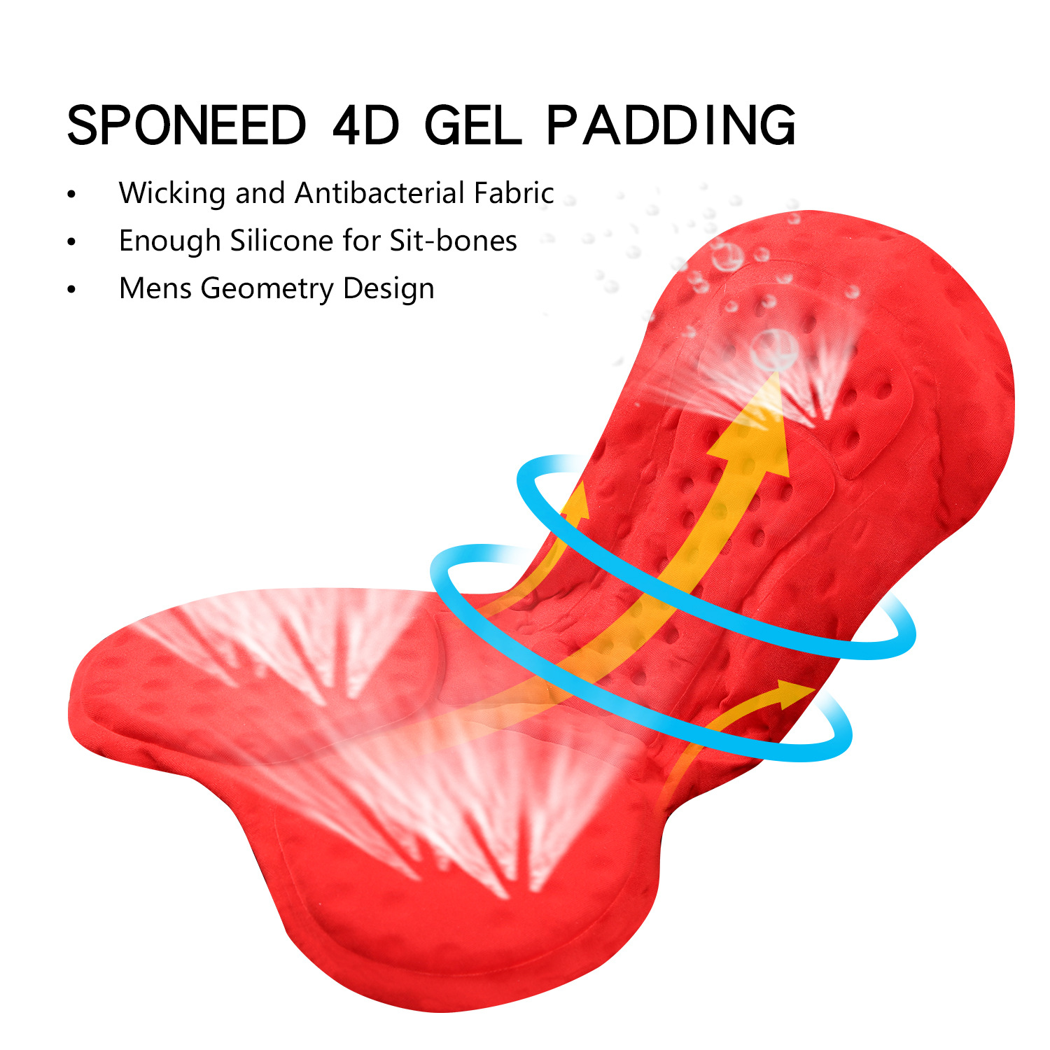Picture of Cycling clothes cushion sponge silicone pad cycling shorts cushion moisture wicking shock absorption functional cycling clothes cushion