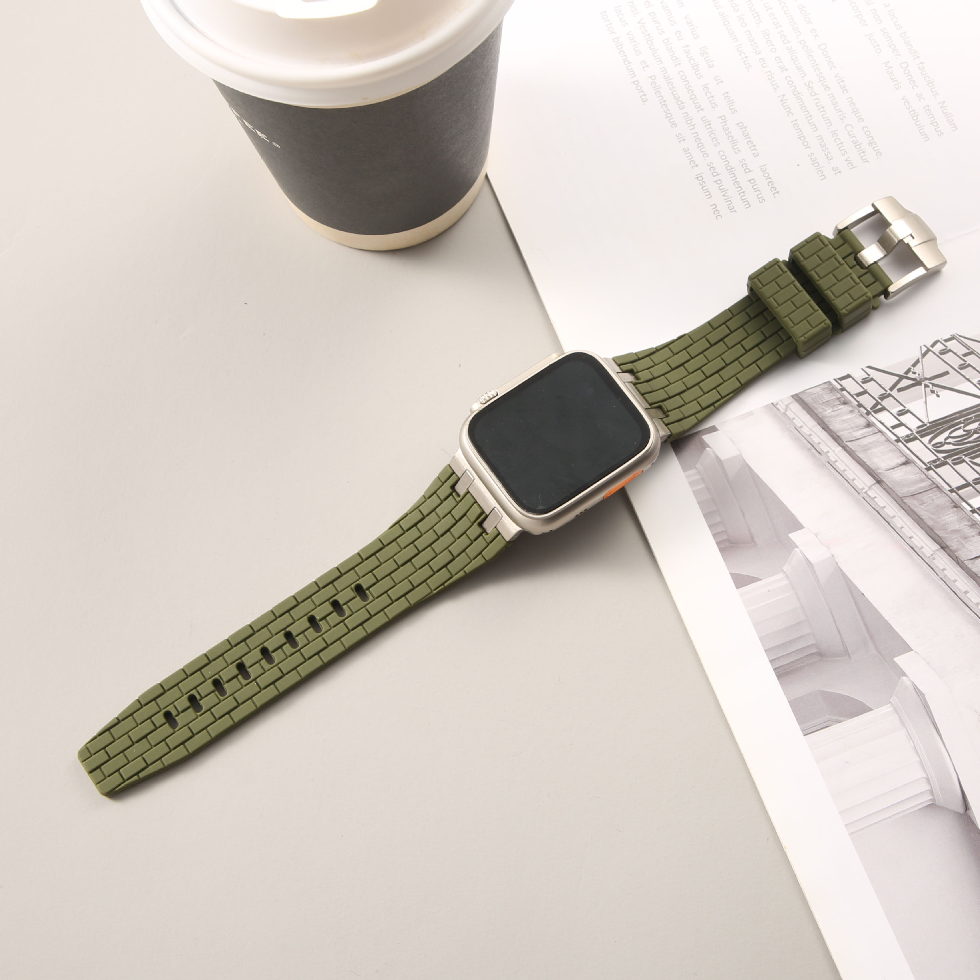 Picture of For Apple Watch Strap Rubik's Cube iwatchs10Ultra2 S946mm Zinc Alloy Silicone Strap Wholesale