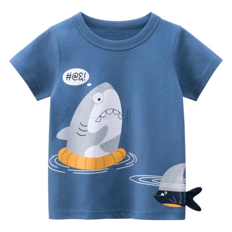 27Kids Korean Style Kidsren's Clothing Summer New Product Wholesale 2025 Baby Clothing Kidsren's Short-Sleeved T-Shirt One Piece Consignment