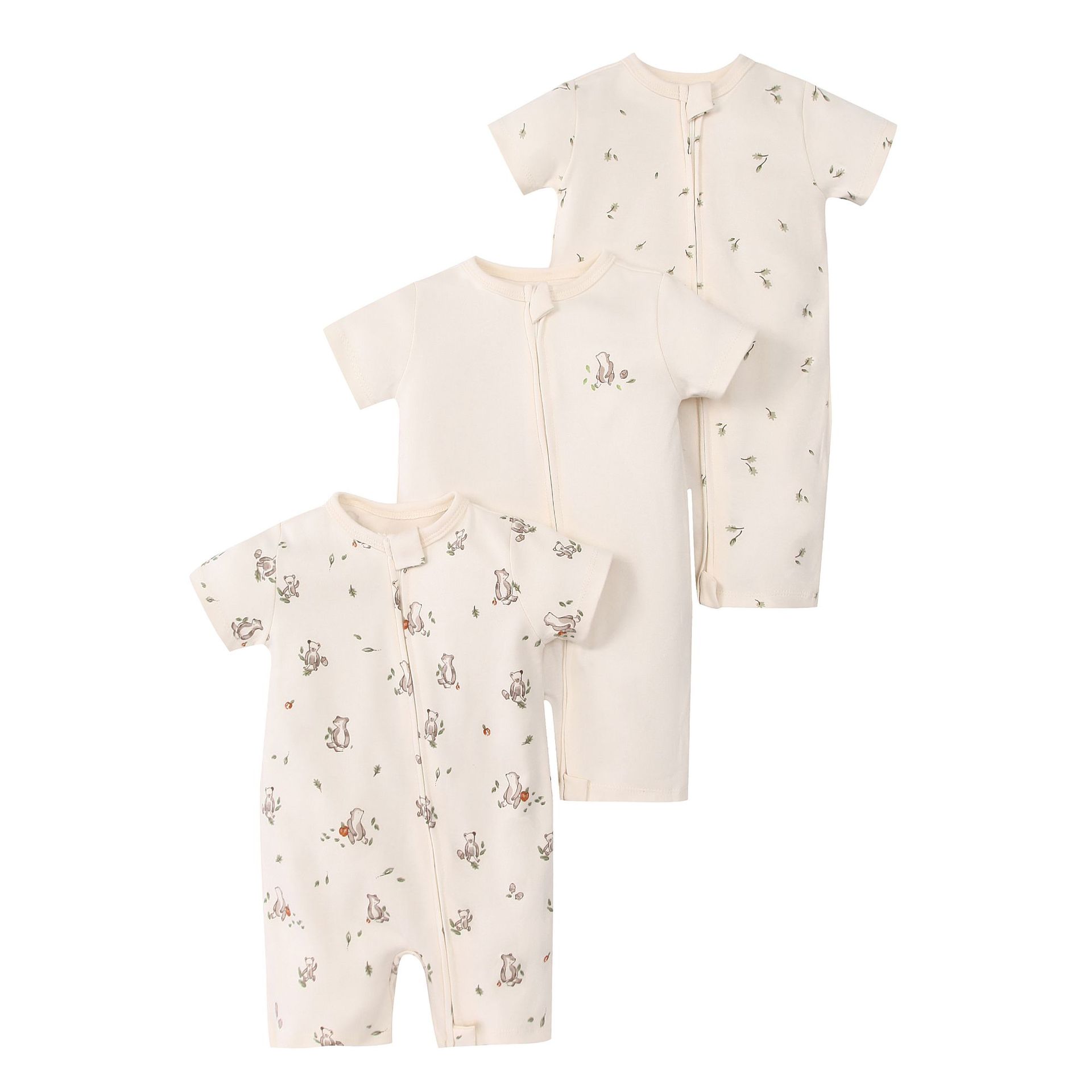 Picture of Foreign trade children's clothing summer baby jumpsuit short sleeve double zipper climbing clothing newborn baby gift box for cross-border