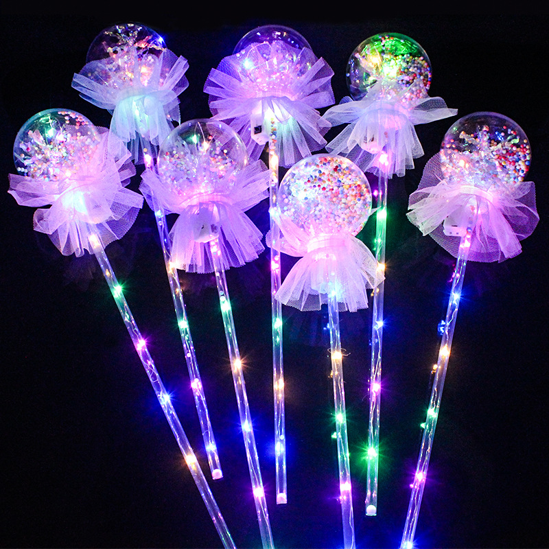 New Street Stall Luminous Wave Ball Magic Wand Flash Handheld Wave Ball Fairy Fluorescent Stick Night Market Children's Toys