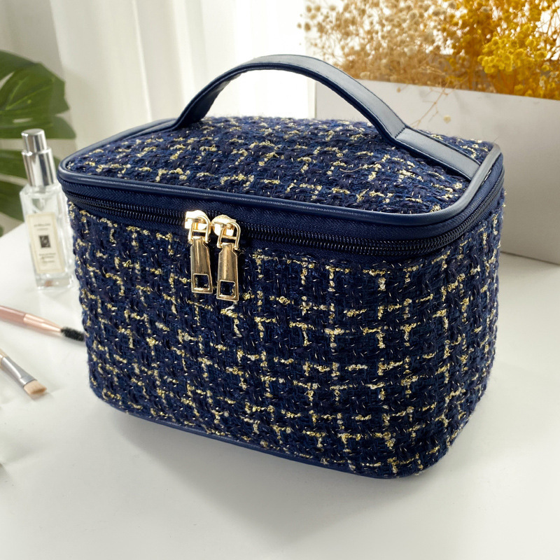 Picture of New Cyber Celebrity Cosmetic Bag New Cosmetics Large Capacity Storage Bag Portable Travel High-end Small Chanel Style Cosmetic Bag